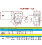 고토크 정방향 역방향 단일 잠금 속도 조절 모터 웜 기어 감속기 RV40 300W 12V 24V DC