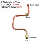 1pc 공기 압축기 배기 튜브 구리 도금 알루미늄 고압 호스 연장 펌프 파이프 소형 가정용