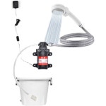 이동식 시거잭 장거리 캠핑카 목욕 자동차 샤워 음이온 가정용 펌프 샤워기 작은 차박 캠핑