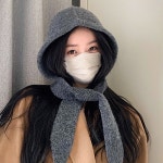피케이몰 오버핏 니트 후드 바라클라바 워머 모자 1개 41 5cm-43
