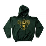 NCAA Baylor Bears 50 50 혼방 227g 빈티지 마스코트 후드 스웨트셔츠 그린