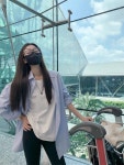 블루 코리안 스타일 루즈핏 슬림 긴팔 셔츠 5999N4994713