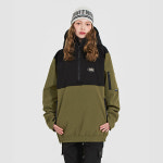 엔쓰리 23 24 NNN 3L HOOD ANORAK JACKET OLIVE 엔쓰리 후드 아노락 보드복 자켓 TR100