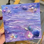 백드롭 페인팅 DIY 유화 그림 그리기 세트 아크릴 팝아트 DIY 재료 팩 조개 진주 튜토리얼 쉘 2