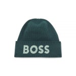 BOSS 보스 남성용 빅 로고 니트 모자 파인 트리 그린 1012143