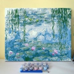 모네 수련 DIY 그리기 그림 색칠하기 유화 키트 페인팅 아크릴 2116수련 세트 1개