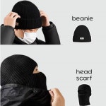 겨울 등산 러닝 낚시 전면 멀티 듀얼 복면 비니