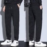 심쿵 남성 단정한 면 바지 타이어 자카드 일자 팬츠 스판 비즈니스 조끼 캐주얼 DUCHI1