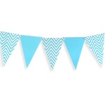 가랜드 모양 깃발 하늘색백일잔치