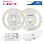 LED PCB 리폼 모듈 세트 센서등 직부등 현관 베란다 계단 조명 국내산 15W 삼성 powered by LG innot