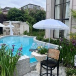 카페 파라솔 꽃무늬 휴양지 우산 포토존 옥상파라솔 대형 캠핑