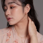 마이포에트리 mini ball long drop earrings