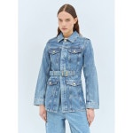 GANNI 25 가니 여성 포일 데님 재킷 gan0258020blu