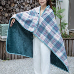 똑딱이 양면 어깨 무릎 담요 극세사 융털 기모 입는 망토 차량 캠핑 사무실 학생