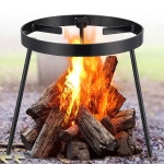 요리용 캠프파이어 삼각대 - 요리 장비 야외 불 구덩이 스탠드 네덜란드 오븐 젯보일 그리들 고온 저항 탈착식 캠핑