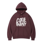 코드그라피 codegraphy 피그먼트 빈티지 후드티 버건디
