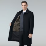 남성용 패딩 점퍼 모직 코트 안감 탈부착 롱 울 CH1