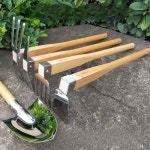 원예 갈고리 주걱 갈퀴 나무 손잡이 스틸 스텐 스테인리스 미니삽 소형 괭이 스텐 호미 38