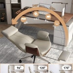 리클라이너 사장 의자 중역 강철 회장 사무용 안락 침대형 임원 서피 170도 눕기 허리보호대 강철로 만든 발 고정 난간