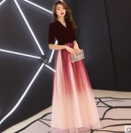 블랙이브닝드레스 연주회 피로연 무대의상 촬영용 파티 스팽글