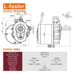 전동 휠체어용 저속 브러시 기어 모터 L-고속 24V 250W 350W 24V 250W 160RPM