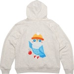 기모후드집업 뒷면 올빼미의 겨울 준비 그림 프린팅