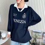 오노마 ONM 카라 티셔츠 스포티룩 풋볼 져지 여성 긴팔