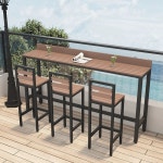 원목 바테이블 발코니 책상 식탁 거실 창가 높고 탁자 홈바