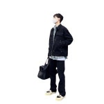 후니오 남성일자청바지 봄 진 슬림 스트레이트 핏 바이브 팬츠 저장 상하이에 세미 부츠컷 UNO1