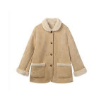 해피유통 여성 벨벳 사슴 코트 차이나 심플 일체형 패딩jhn 카키 S