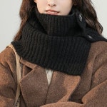 여성 니트 단추 터틀 넥 워머 목폴라 목도리 니트넥 목플러 여성넥 넥폴라 터틀넥