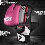 RDX 여성 MMA 글러브 그래플링 무술 스파링 펀칭 백 케이지 파이팅 마야 가죽 장갑 전투 훈련 숨기기 Small