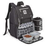 Mobile Dog Gear Ultimate Week Away 백팩 식품 캐리어 2개와 접이식 실리콘 그릇 2개 헤더 419159