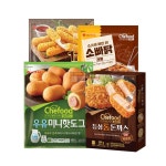 쉐푸드 본사직영 Chefood 든든간식팩 통돈까스 300g 치즈스틱 400g 우유미니핫도그 500g 소빠닭 간장 385g