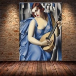 노브랜드 노 Tamara De Lempicka 포스터 추상 여성 벽 아트 인쇄 캔버스 그림 거실 홈 장식 no frame