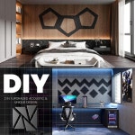 3 6 12pcs 12 X 12 X 0 4 자체 접착 사각형 음향 패널 DIY 모양 방음 벽 소음 흡수 에코 제거 6Pcs 6개