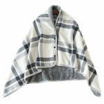 학교 사무실 활용도 똑딱이 융털 담요 체크그레이