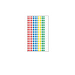 오색스티커 303-1 지름5MM 7매 답례품스티커 웨딩스티커 컬러원형스티커 다꾸스티커