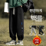 50면캐주얼팬츠남와이드 가방스트랩조거팬츠 M 기모 DSA157-1-K9608-P55