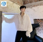 중세시대 긴팔 셔츠 공연 무대 프릴 르네상스 남성 빈티지 역할극 S