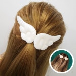 엔젤 집게핀 한쌍 천사 날개 헤어핀 큐티 머리핀 하얀머리핀 헤어액세서리 엔젤날개헤어집
