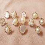 의류 부자재 블라우스 진주 단추