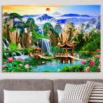 인메이블 인메이블 돈들어오는 무릉도원 4종 생기 그림 풍수 인테리어 사무실 개업 선물 2 금강 무릉도원 캔버스액자 30호 90 9x65