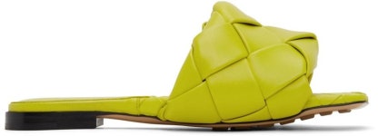 BOTTEGA VENETA 그린 인트레치오 리도 플랫 샌들 608853 VBSS0 221798F124003
