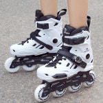 성인 남여 고급 인라인 스케이트 롤러 브레이드 바퀴 신발 중급 전문 44 270 보호 장비 1개