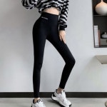 스포츠 타입 여성 심리스 컷팅 트레이닝 레깅스