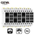 GEYA Din 레일 디지털 전압계 단상 3 상 전압 계량기 LED 디스플레이 테스터 80-500VAC