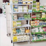 커넷 마트 DS 4단 대 슈퍼 간이 진열대 약국 OX 가판 가판대 편의점