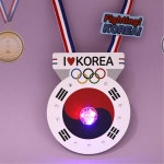 올림픽 4인용 아이러브 코리아 LED 응원메달 만들기 diy만들기 유치원만들기 AP0BPP