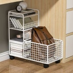 책상 밑 수납 이동식 사무실 보관함 책상밑 바퀴달린 간 A 흰색 3층 A 1개 레이어